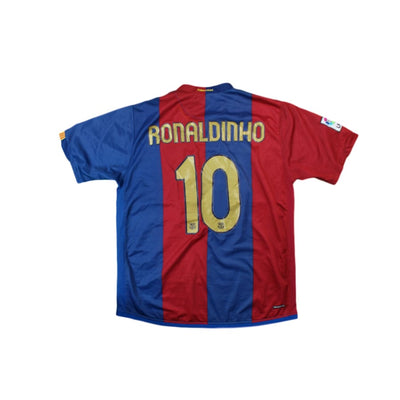 Maillot de football rétro domicile FC Barcelone N°10 RONALDINHO 2006-2007 - Nike - Barcelone