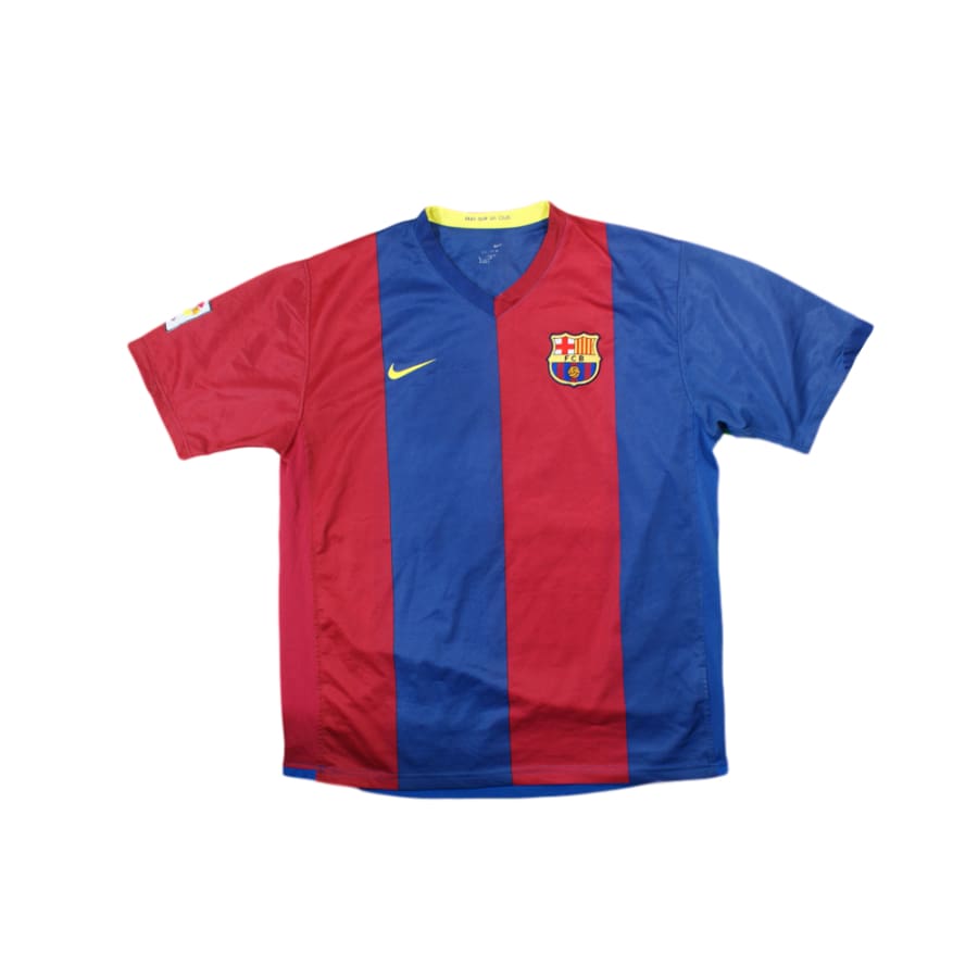 Maillot de football rétro domicile FC Barcelone N°10 RONALDINHO 2006-2007 - Nike - Barcelone