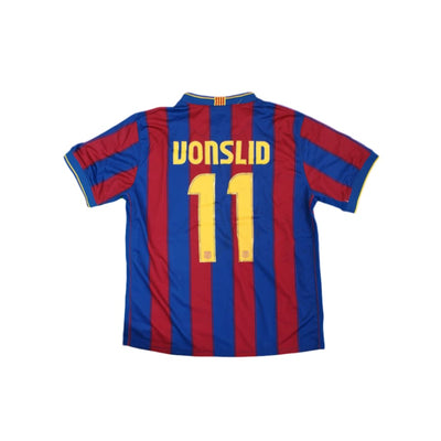 Maillot de football rétro domicile FC Barcelone N°11 VONSLID 2009-2010 - Nike - Barcelone