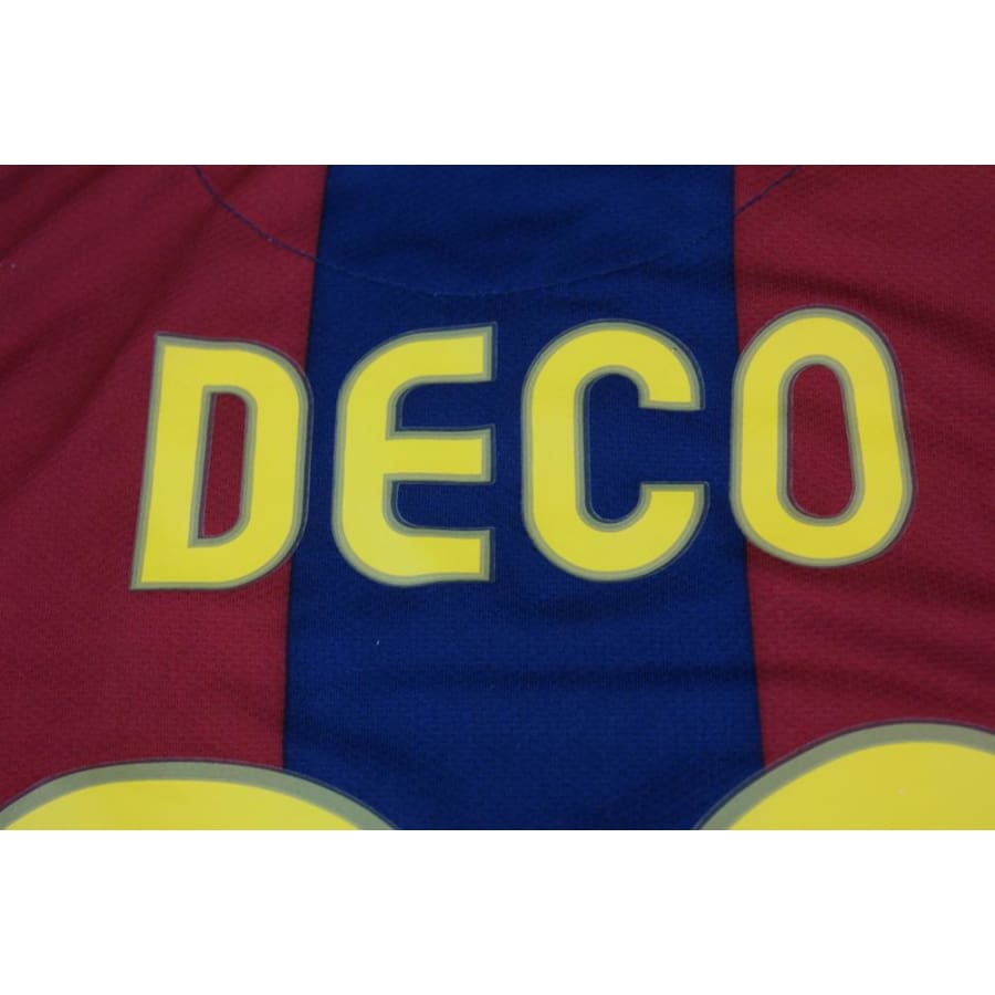 Maillot de football rétro domicile FC Barcelone N°20 DECO 2007-2008 - Nike - Barcelone