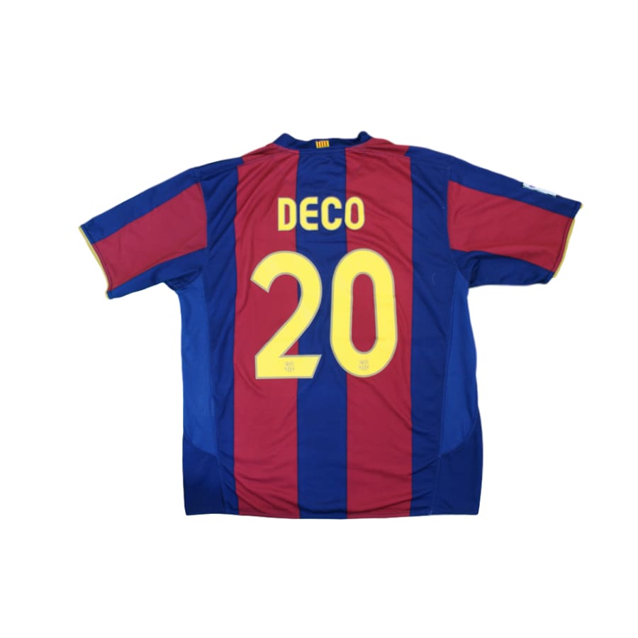 Maillot de football rétro domicile FC Barcelone N°20 DECO 2007-2008 - Nike - Barcelone