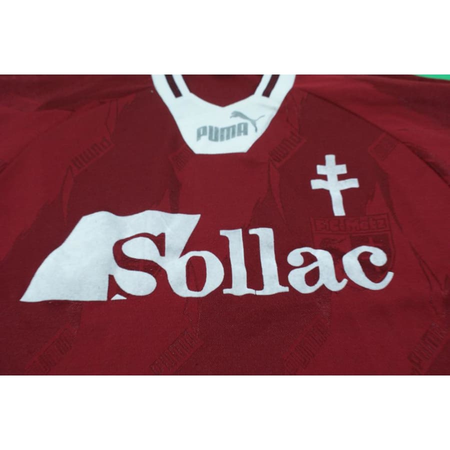 Maillot de football rétro domicile FC Metz N°7 JEROME 1994-1995 - Puma - FC Metz