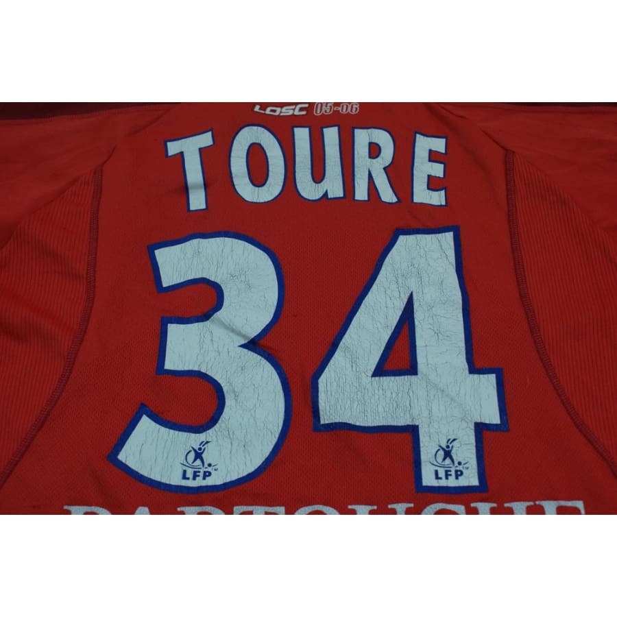 Maillot de football rétro domicile LOSC Lille N°34 TOURE 2005-2006 - Kipsta - LOSC