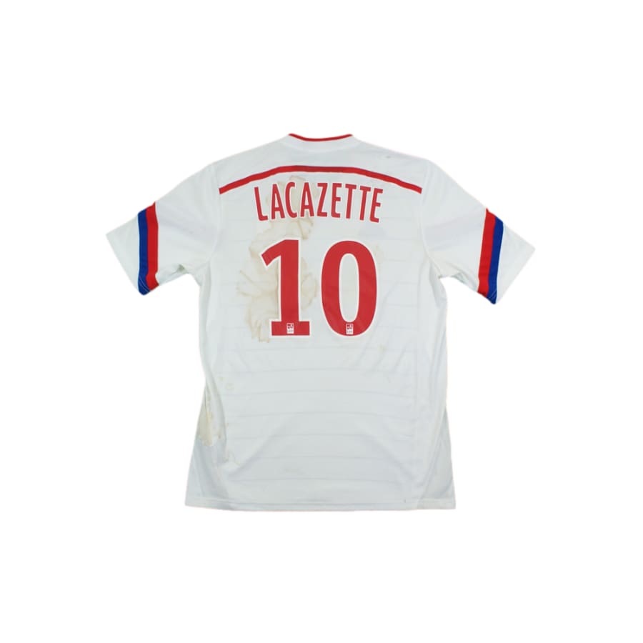 Maillot de football rétro domicile Olympique Lyonnais N°10 LACAZETTE 2014-2015 - Adidas - Olympique Lyonnais