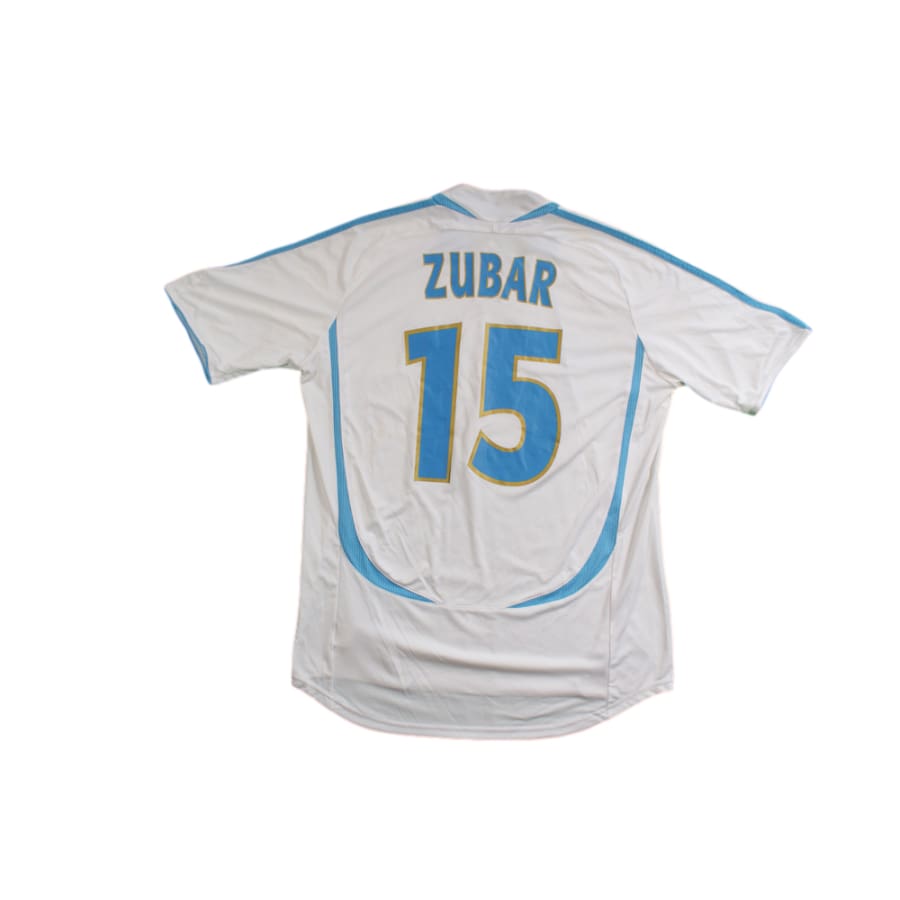 Maillot de football rétro domicile Olympique de Marseille N°15 ZUBAR dédicacé 2006-2007 - Adidas - Olympique de Marseille