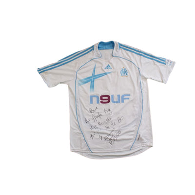 Maillot de football rétro domicile Olympique de Marseille N°15 ZUBAR dédicacé 2006-2007 - Adidas - Olympique de Marseille