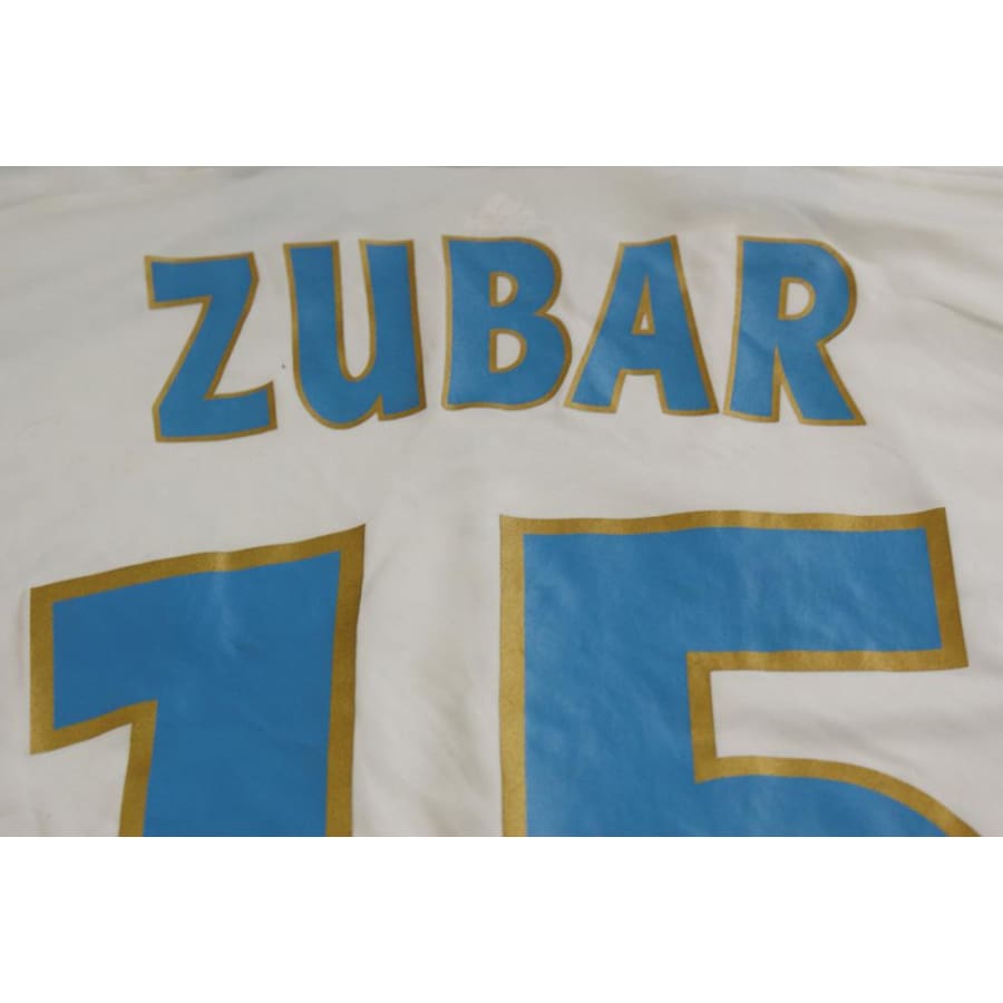 Maillot de football rétro domicile Olympique de Marseille N°15 ZUBAR dédicacé 2006-2007 - Adidas - Olympique de Marseille