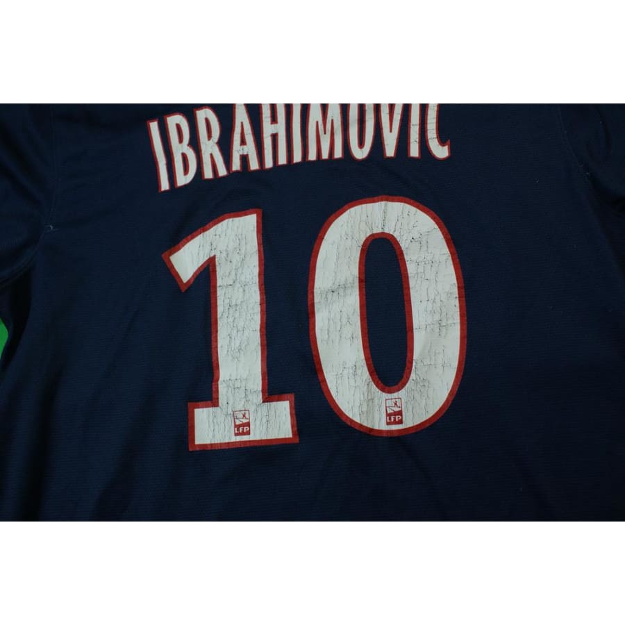 Maillot de football rétro domicile Paris Saint-Germain N°10 IBRAHIMOVIC 2013-2014 - Nike - Paris Saint-Germain