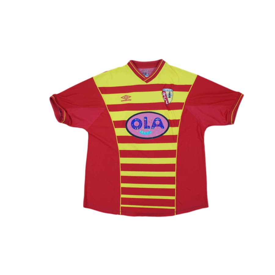 Maillot de football rétro domicile RC Lens N°9 MATHIEU 2000-2001 - Umbro - RC Lens