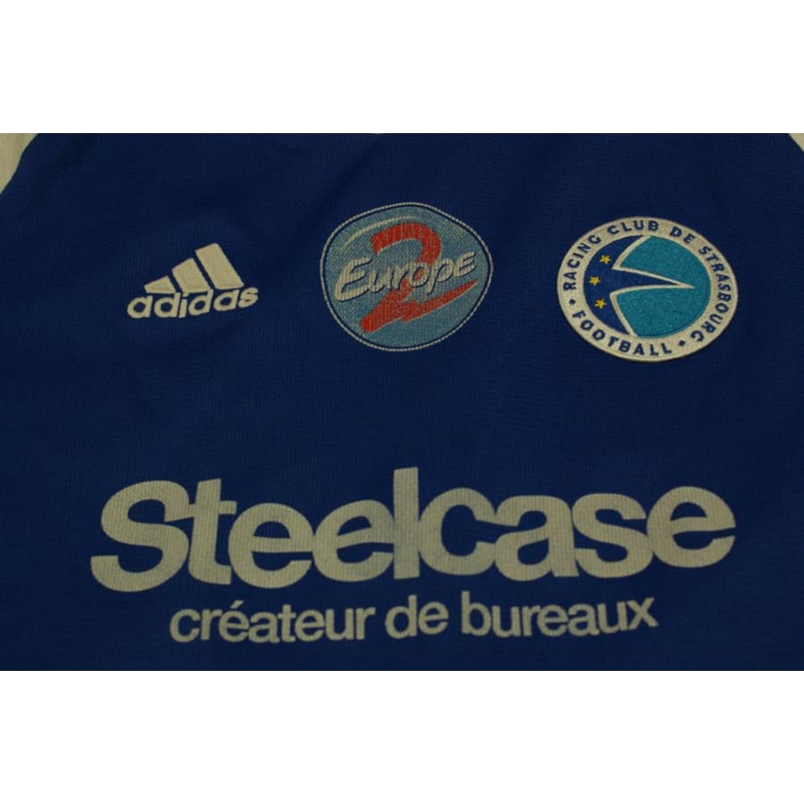 Maillot de football rétro domicile RC Strasbourg Alsace N°9 PAGIS 2004-2005 - Adidas - RC Strasbourg Alsace