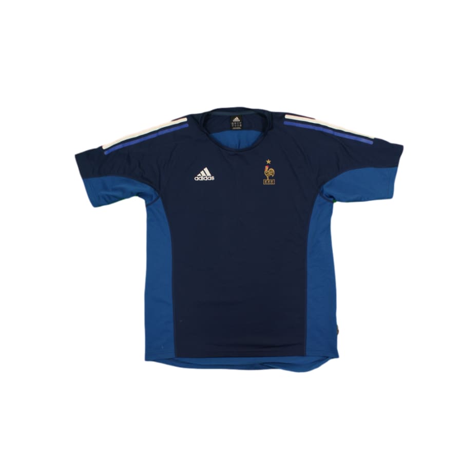 Maillot de football rétro entraînement Equipe de France 2002-2003 - Adidas - Equipe de France