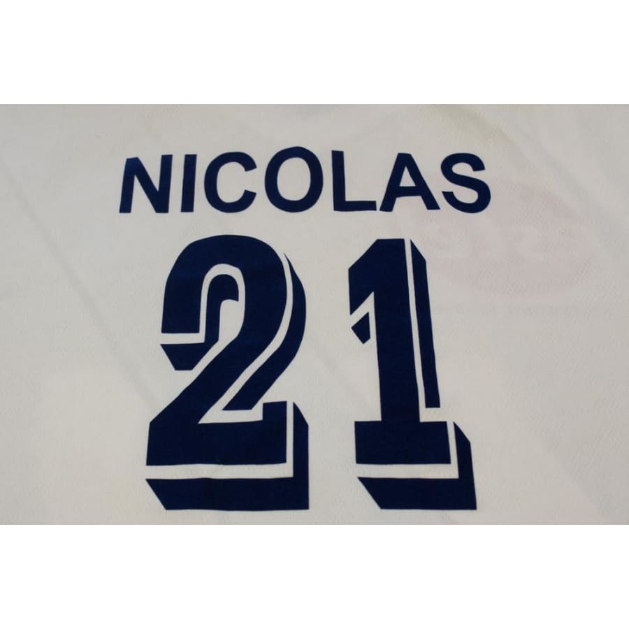 Maillot de football retro extérieur RC Strasbourg Alsace N°21 NICOLAS 2000-2001 - Asics - RC Strasbourg Alsace