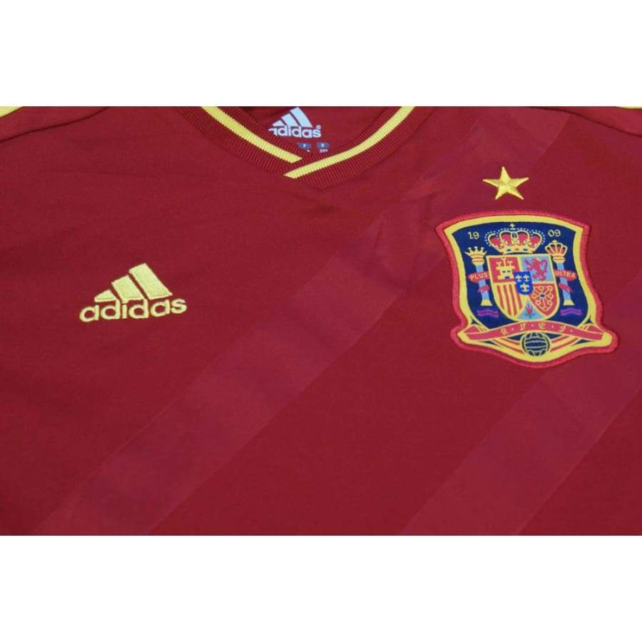 Maillot de football vintage domicile enfant équipe dEspagne N°10 MAXIME 2011-2012 - Adidas - Espagne