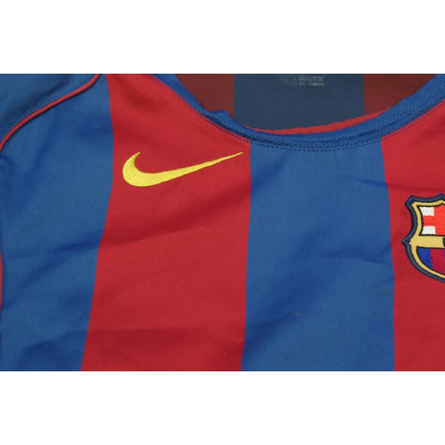 Maillot de football vintage domicile enfant FC Barcelone 2004-2005 - Nike - Barcelone