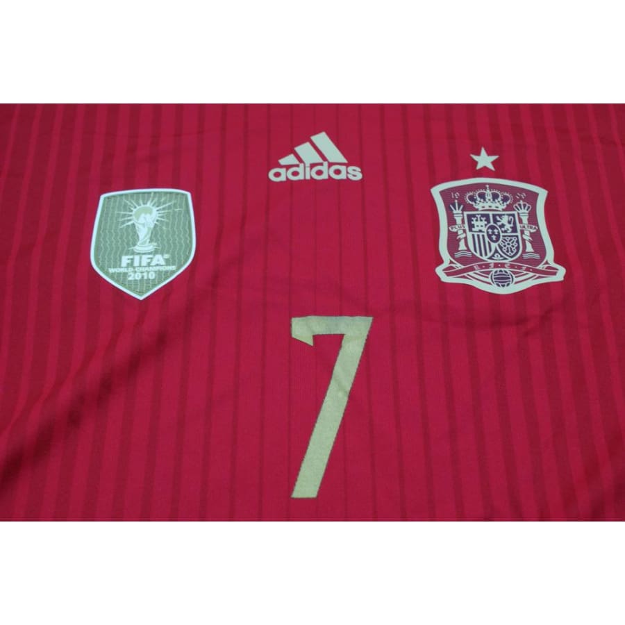 Maillot de football vintage domicile équipe d’Espagne N°7 DAVID VILLA 2014-2015 - Adidas - Espagne