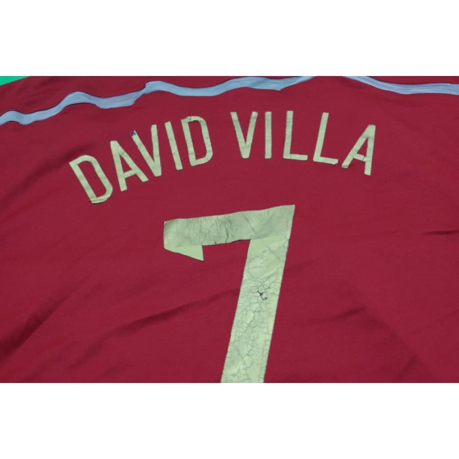 Maillot de football vintage domicile équipe d’Espagne N°7 DAVID VILLA 2014-2015 - Adidas - Espagne