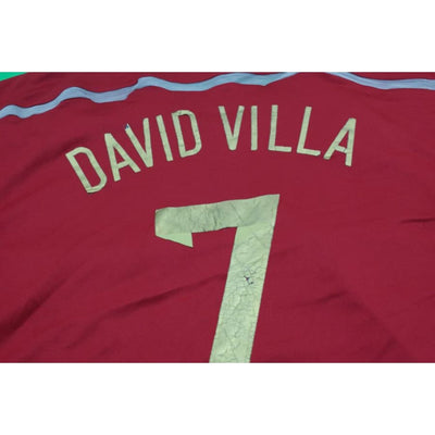 Maillot de football vintage domicile équipe d’Espagne N°7 DAVID VILLA 2014-2015 - Adidas - Espagne