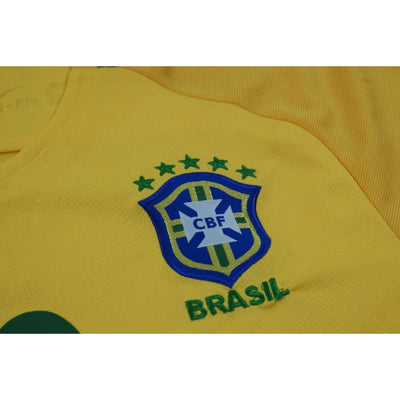 Maillot de football vintage domicile équipe du Brésil N°10 NEYMAR JR 2016-2017 - Nike - Brésil