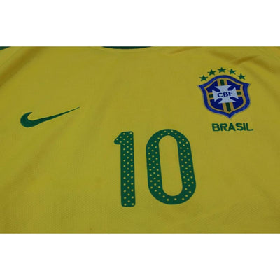 Maillot de football vintage domicile équipe du Brésil N°10 PELE 2010-2011 - Nike - Brésil