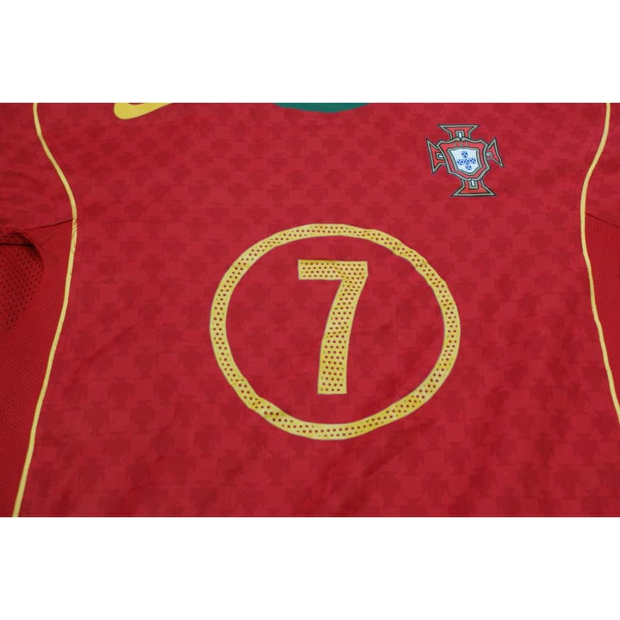 Maillot de football vintage domicile équipe du Portugal N°7 2004-2005 - Nike - Portugal