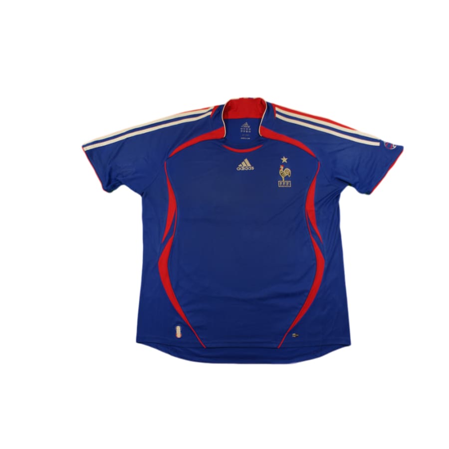 Maillot de football vintage domicile Equipe de France 2006-2007 - Adidas - Equipe de France