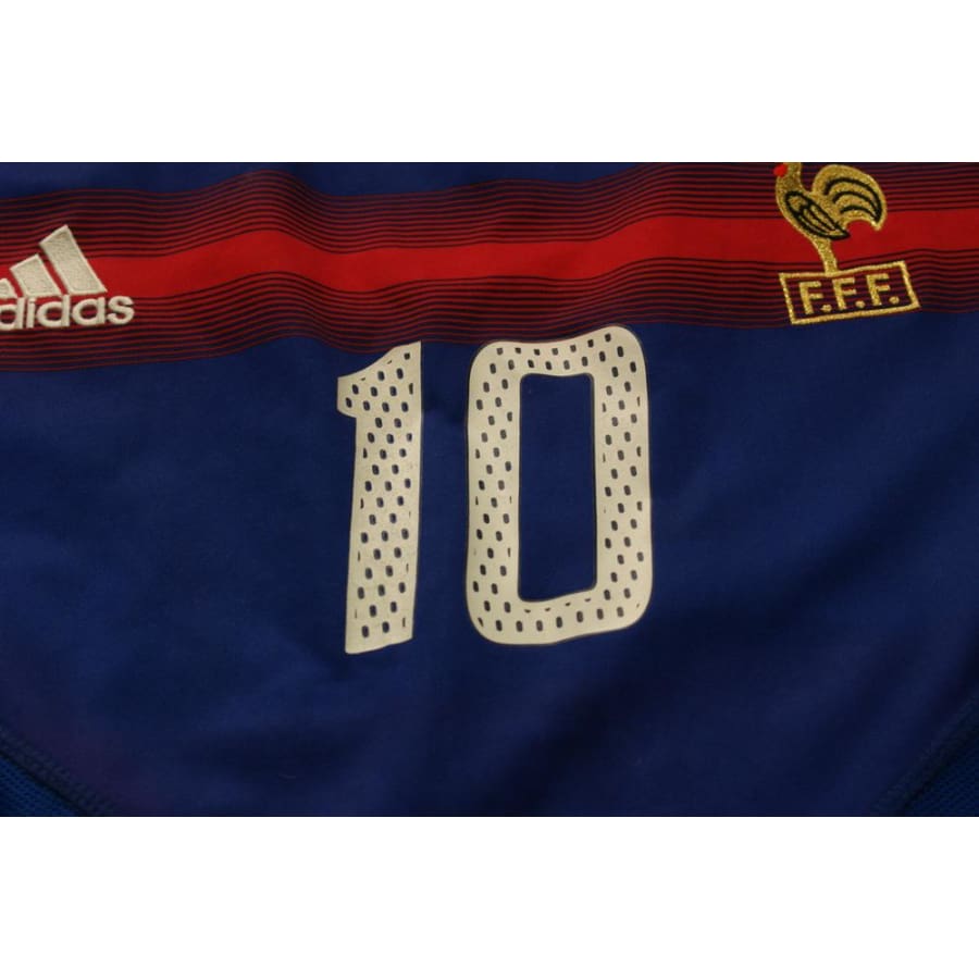 Maillot de football vintage domicile Equipe de France N°10 ZIDANE 2004-2005 - Adidas - Equipe de France