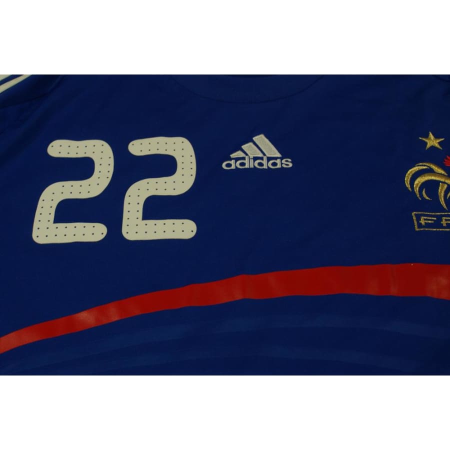 Maillot de football vintage domicile Equipe de France N°22 RIBERY 2008-2009 - Adidas - Equipe de France