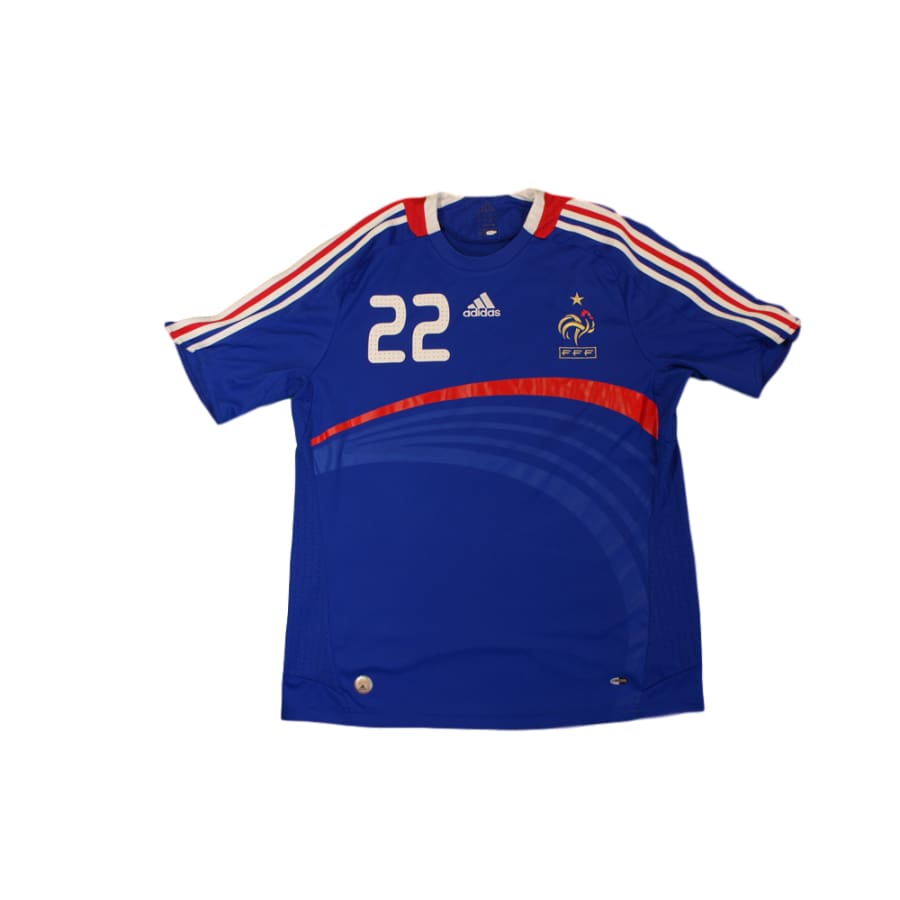 Maillot de football vintage domicile Equipe de France N°22 RIBERY 2008-2009 - Adidas - Equipe de France