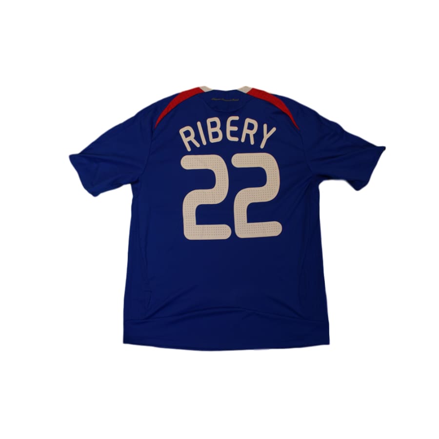 Maillot de football vintage domicile Equipe de France N°22 RIBERY 2008-2009 - Adidas - Equipe de France