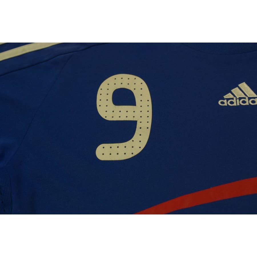 Maillot de football vintage domicile Equipe de France N°9 BENZEMA 2008-2009 - Adidas - Equipe de France