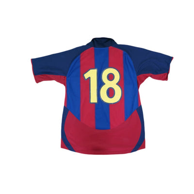 Maillot de football vintage domicile FC Barcelone N°18 2003-2004 - Nike - Barcelone