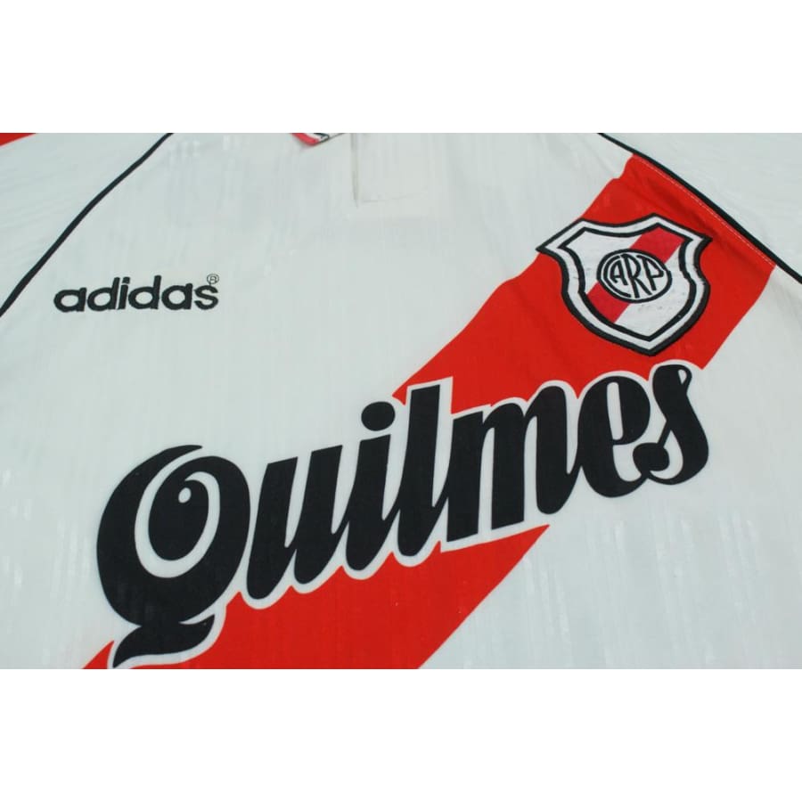 Maillot de football vintage domicile River Plate années 1990 - Adidas - Argentin