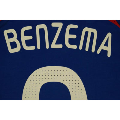 Maillot de football vintage équipe de France enfant N°9 BENZEMA 2008-2009 - Adidas - Equipe de France