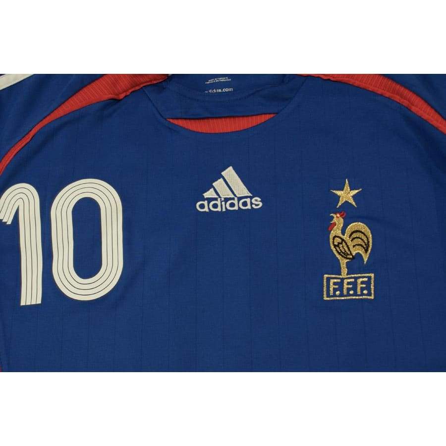 Maillot de football vintage Equipe de France N°10 ZIDANE 2006-2007 - Adidas - Equipe de France