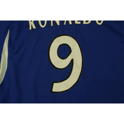 Maillot de football vintage extérieur équipe du Brésil N°9 RONALDO 2002-2003 - Nike - Brésil