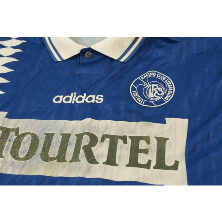 Maillot de football vintage Racing Club de Strasbourg n°10 TOURTEL TRYBA 1995-1996 - Adidas - RC Strasbourg Alsace