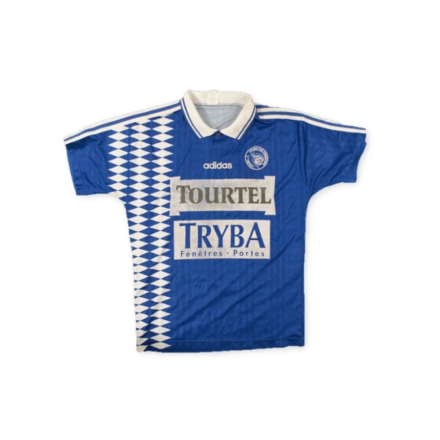 Maillot de football vintage Racing Club de Strasbourg n°10 TOURTEL TRYBA 1995-1996 - Adidas - RC Strasbourg Alsace