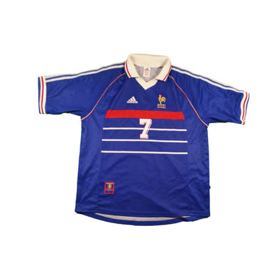 Maillot équipe de France rétro domicile #7 DESCHAMPS 1997-1998 - Adidas - Equipe de France