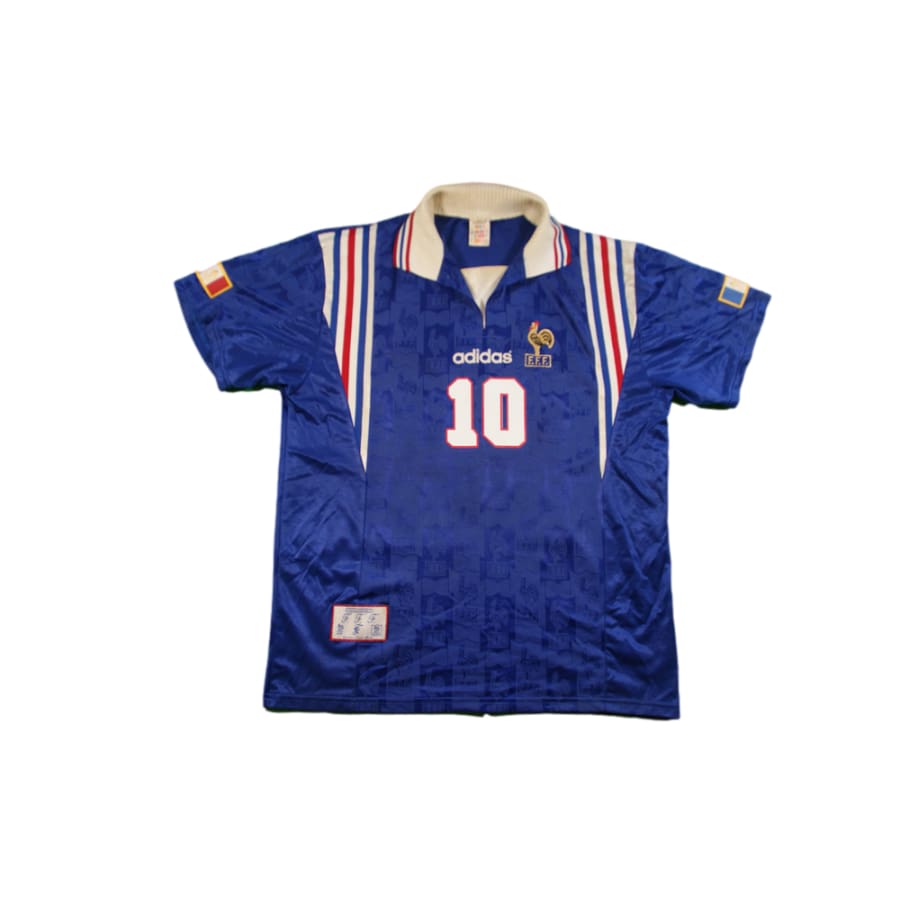 Maillot équipe de France rétro domicile N°10 ZIDANE 1996-1997 - Adidas - Equipe de France