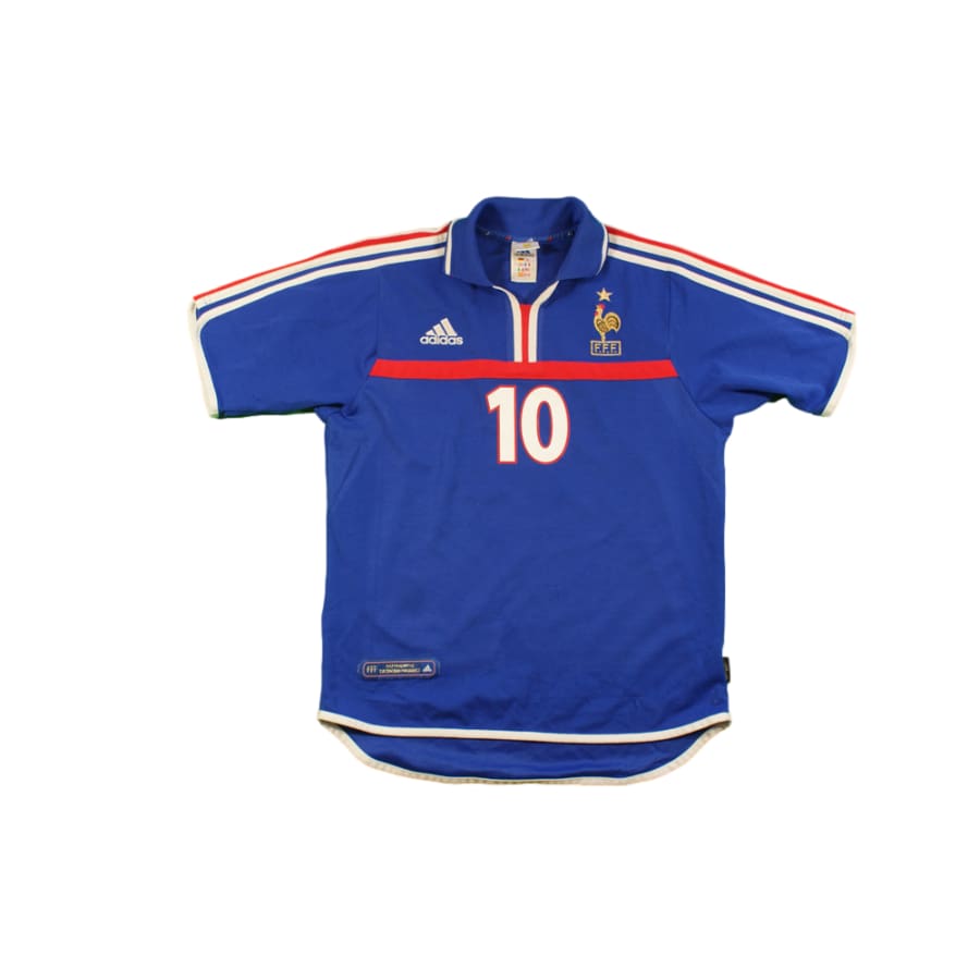 Maillot équipe de France rétro domicile N°10 ZIDANE 2000-2001 - Adidas - Equipe de France