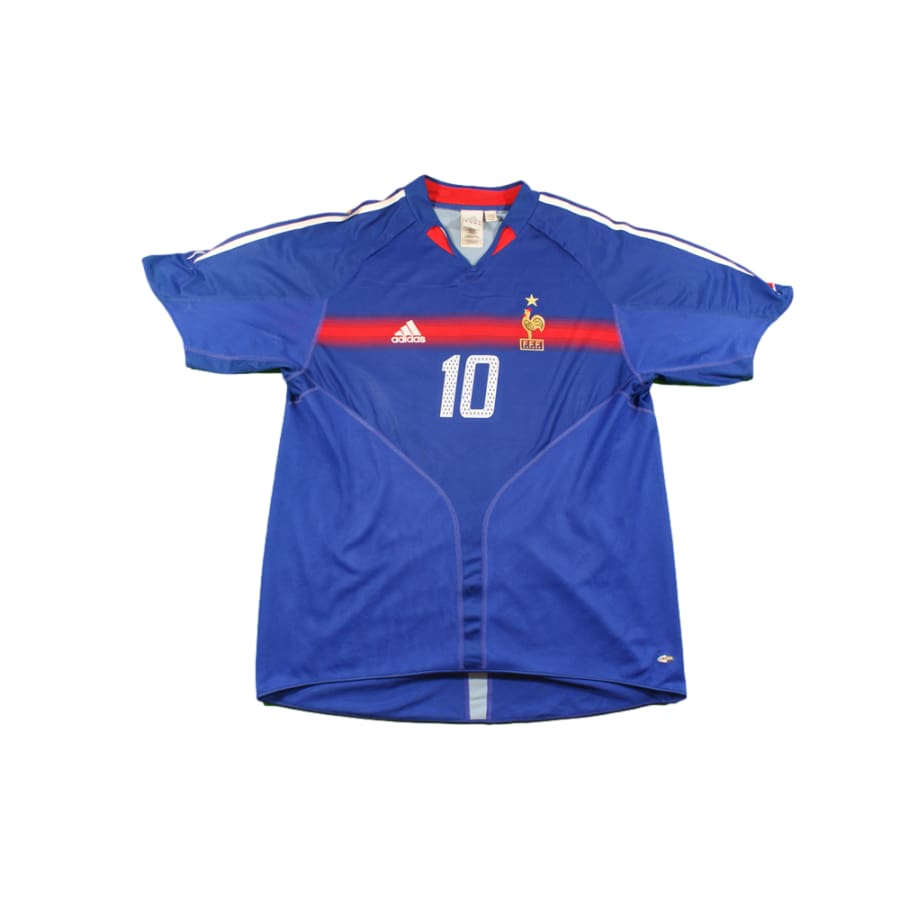 Maillot équipe de France rétro domicile N°10 ZIDANE 2004-2005 - Adidas - Equipe de France