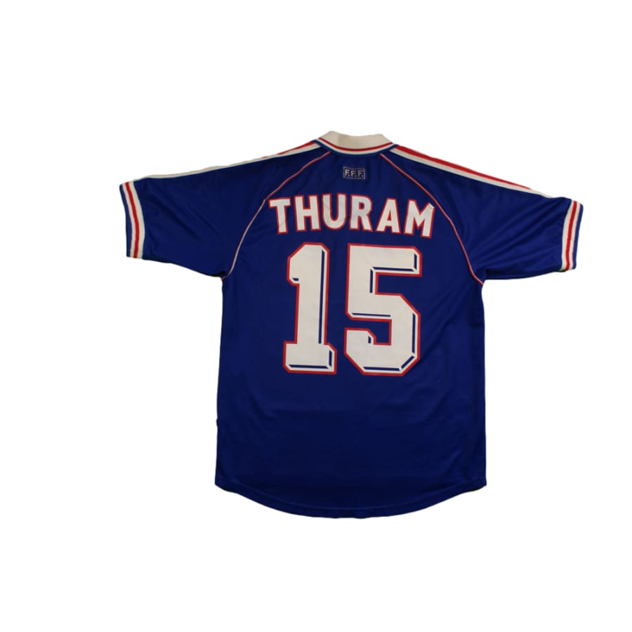 Maillot équipe de France rétro domicile N°15 THURAM 1998-1999 - Adidas - Equipe de France