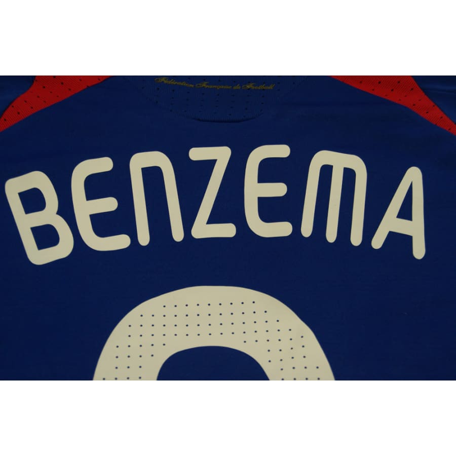 Maillot équipe de France vintage domicile #9 BENZEMA 2008-2009 - Adidas - Equipe de France