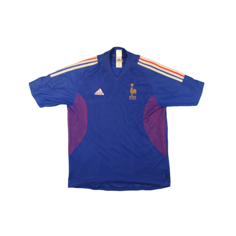 Maillot Equipe de France vintage domicile #9 Cissé 2002-2003 - Adidas - Equipe de France