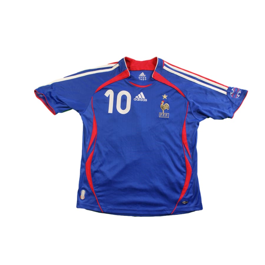 Maillot équipe de France vintage domicile enfant N°10 ZIDANE 2006-2007 - Adidas - Equipe de France