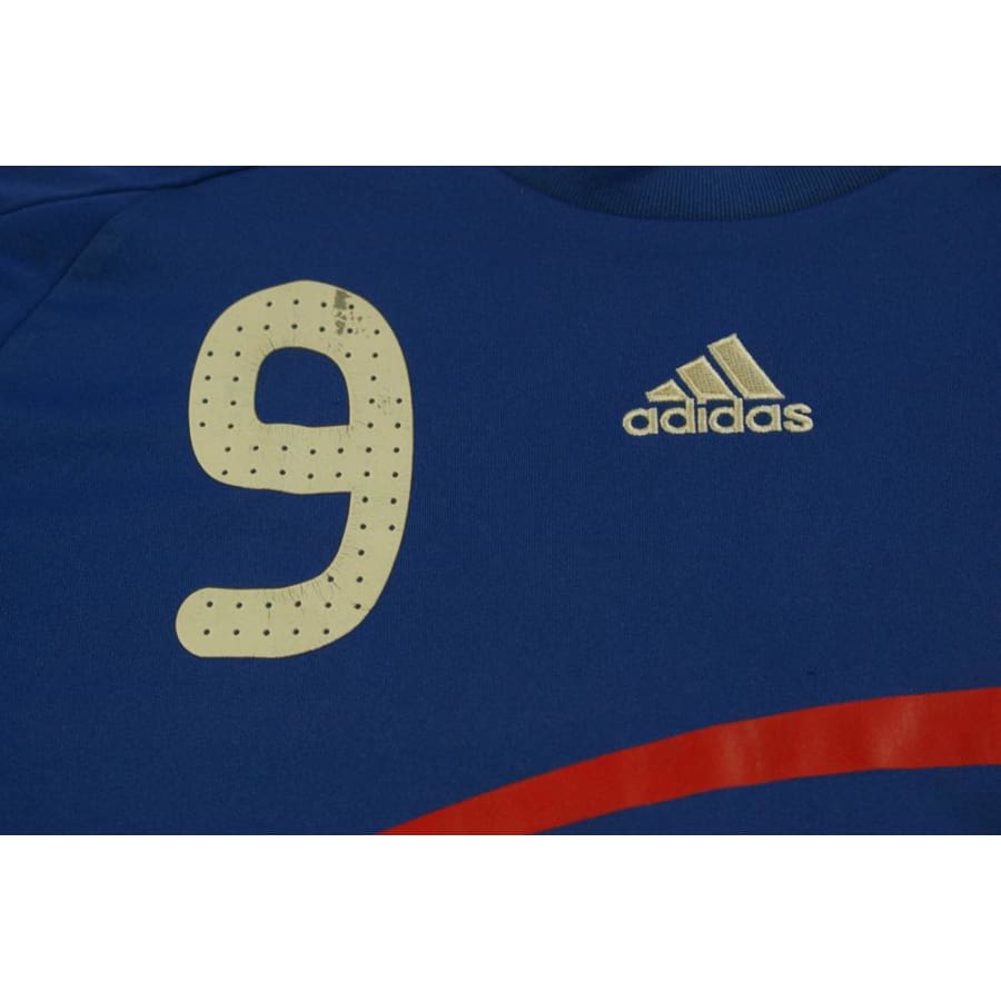 Maillot équipe de France vintage domicile enfant N°9 BENZEMA 2008-2009 - Adidas - Equipe de France