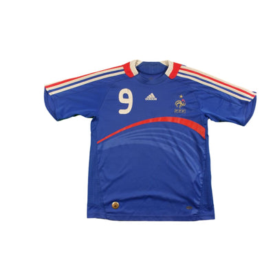 Maillot équipe de France vintage domicile enfant N°9 BENZEMA 2008-2009 - Adidas - Equipe de France