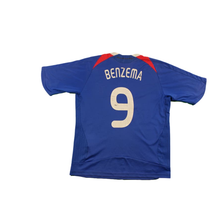 Maillot équipe de France vintage domicile enfant N°9 BENZEMA 2008-2009 - Adidas - Equipe de France