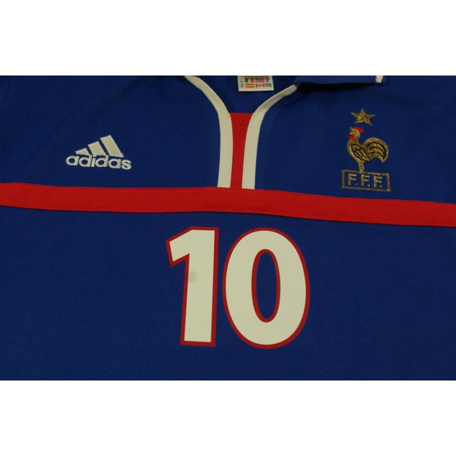 Maillot équipe de France vintage domicile N°10 ZIDANE 2000-2001 - Adidas - Equipe de France