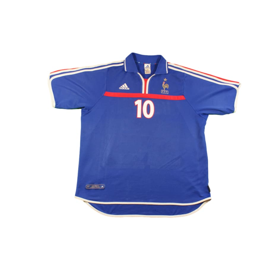 Maillot équipe de France vintage domicile N°10 ZIDANE 2000-2001 - Adidas - Equipe de France